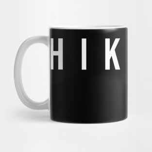 HIKING DAD (DARK BG) | Minimal Text Aesthetic Streetwear Unisex Design for Fitness/Athletes/Hikers | Shirt, Hoodie, Coffee Mug, Mug, Apparel, Sticker, Gift, Pins, Totes, Magnets, Pillows Mug